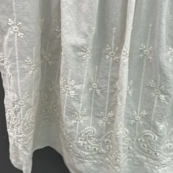 Aerie Cream Smocked Tank Top size L - Picture 4 of 4